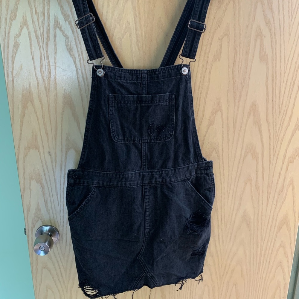 Distressed skirt overalls!!!